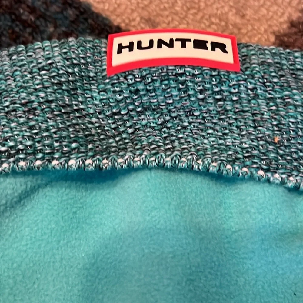 Hunter Boot Socks Black White and Green size medium